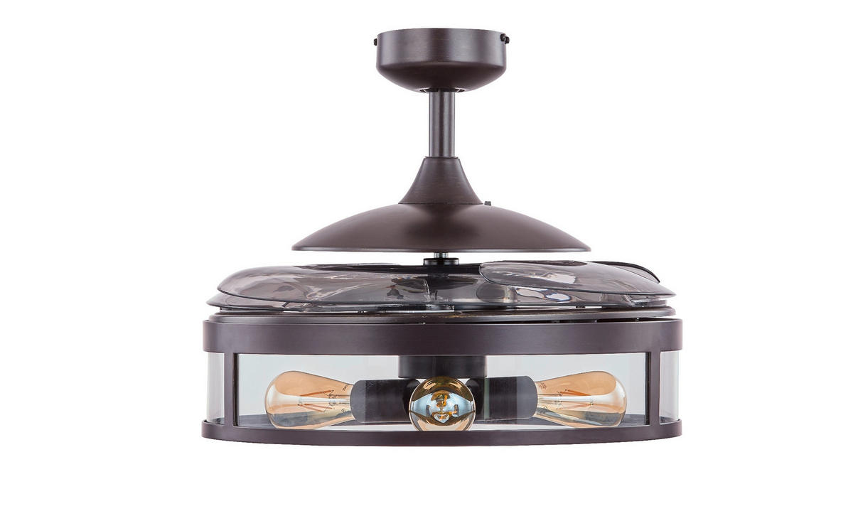 DECKENVENTILATOR  122/41 cm    - Transparent/Schwarz, Basics, Kunststoff/Metall (122/41cm) - P & B