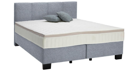 BOXSPRINGBETT 160/200 cm  in Grau  - Schwarz/Grau, Design, Kunststoff/Textil (160/200cm) - Hom`in