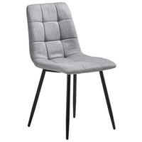 STUHL Webstoff Grau, Schwarz  - Schwarz/Grau, LIFESTYLE, Textil/Metall (44,5/86/54,5cm) - Livetastic