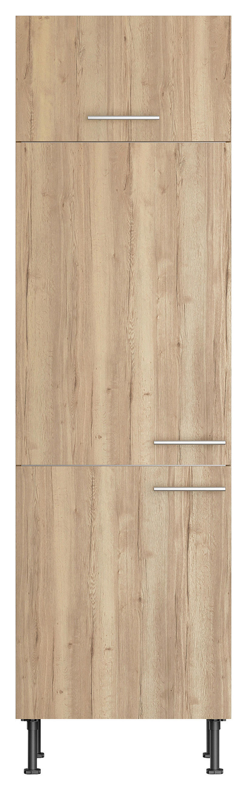 GERÄTEUMBAUSCHRANK 60/211,8/58,1 cm  in Wildeiche  - Wildeiche/Edelstahlfarben, Basics, Holzwerkstoff/Metall (60/211,8/58,1cm) - Optifit