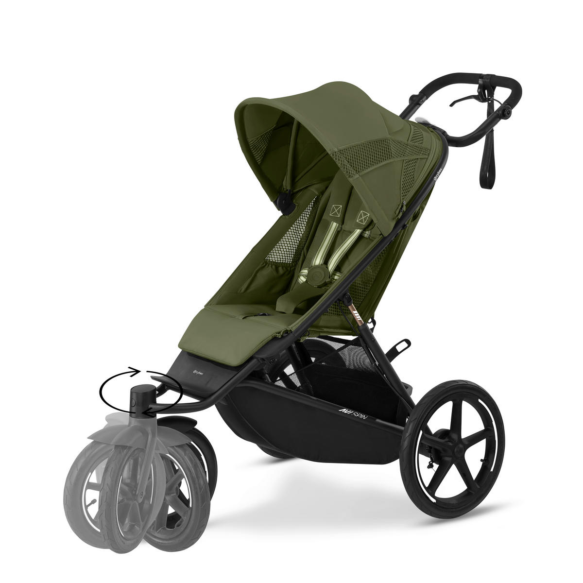 JOGGER Avi Spin  - Olivgrün, Basics, Textil (118.5/68.5/113cm) - cybex GOLD