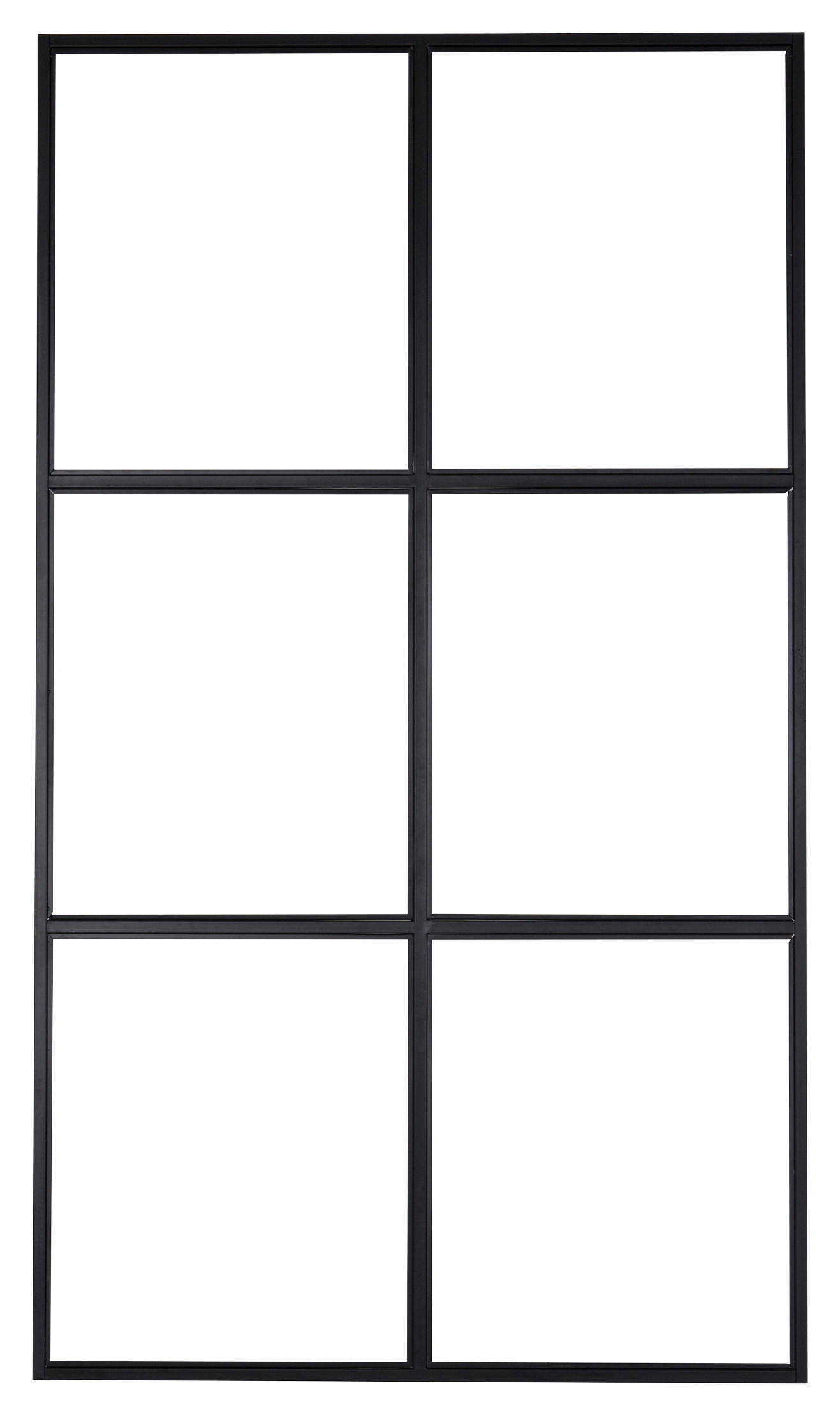 MELLANVÄGG  i metall, glas  svart  - svart, Modern, metall/glas (120/210/2cm) - P & B