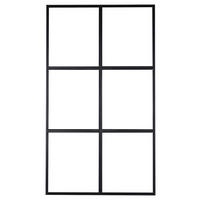 MELLANVÄGG  i metall, glas  svart  - svart, Modern, metall/glas (120/210/2cm) - P & B