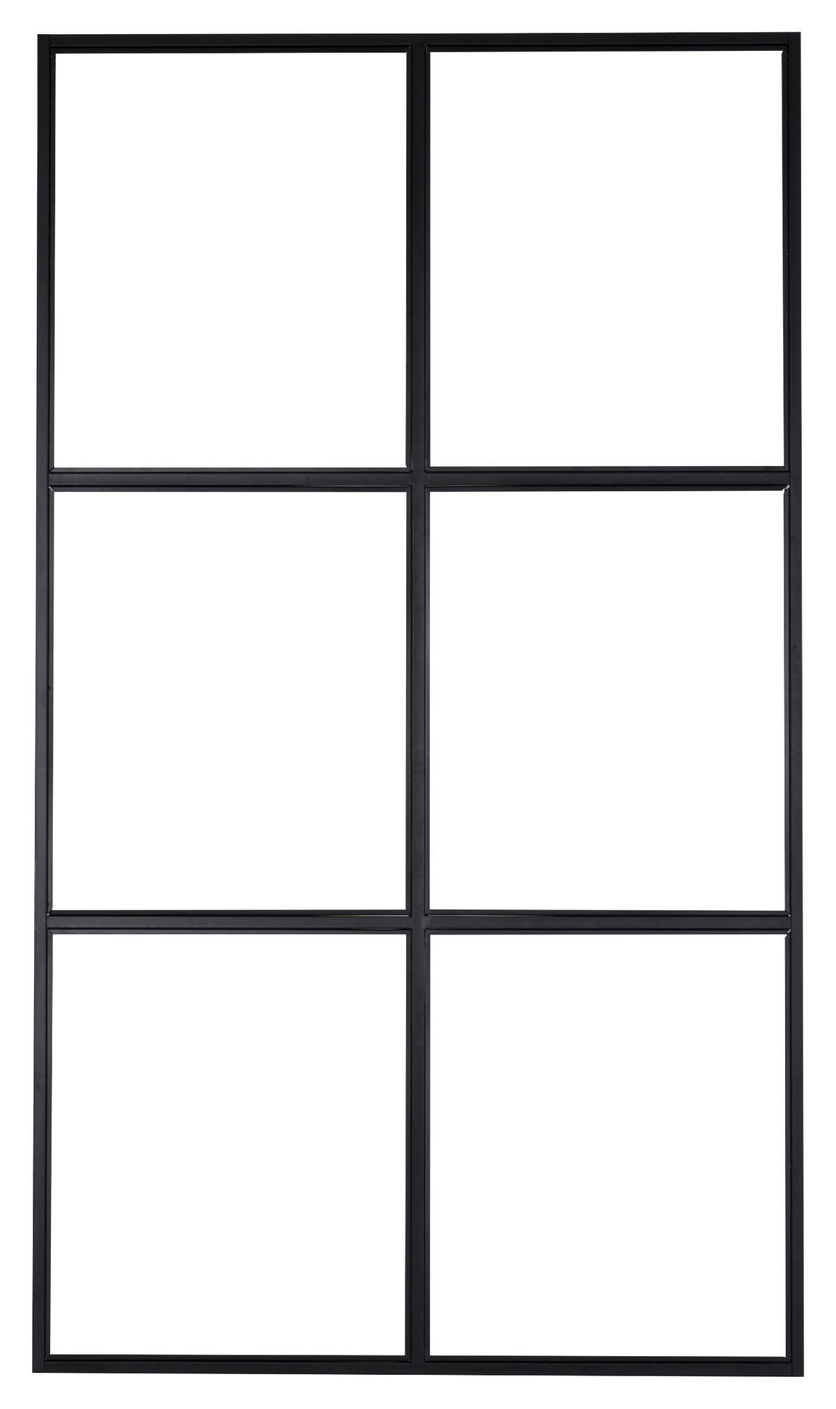 MELLANVÄGG  i metall, glas  svart  - svart, Modern, metall/glas (120/210/2cm) - P & B