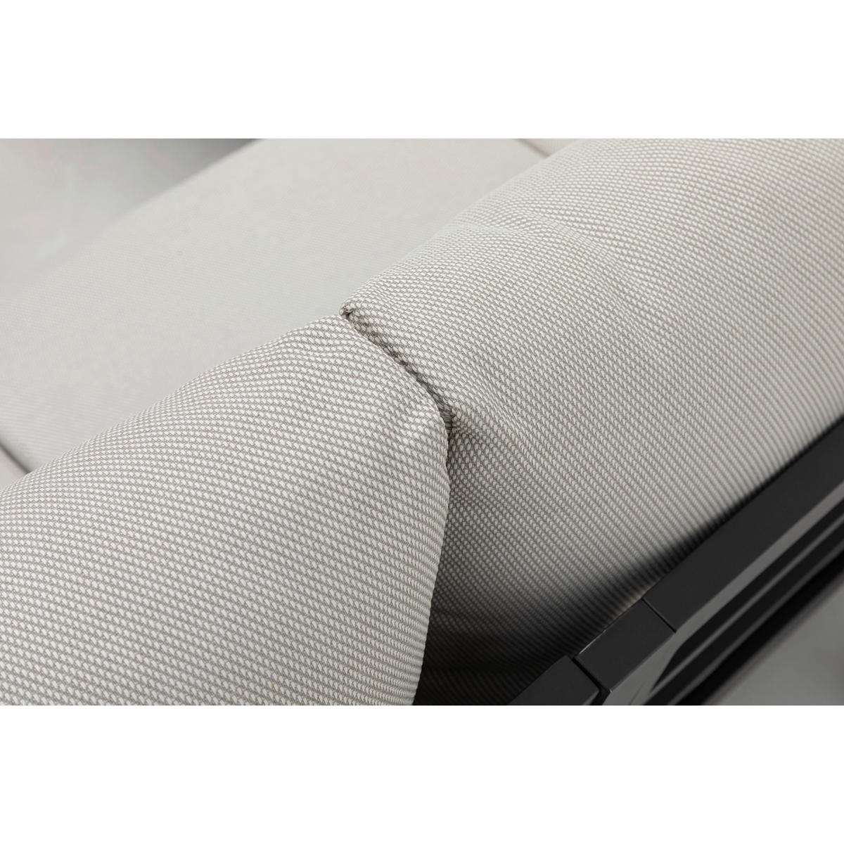 DINING-LOUNGESET Aluminium  - Ecru/Anthrazit, MODERN, Textil/Metall - Gardenson