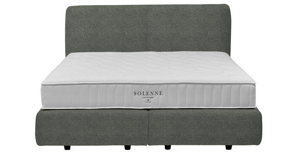 BOXSPRINGBETT 200/200 cm  in Grau  - Schwarz/Grau, Design, Kunststoff/Textil (200/200cm) - Johann Jakob