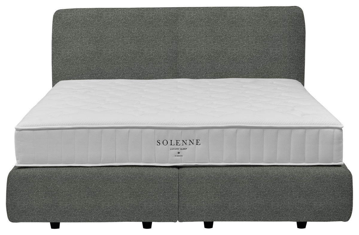 BOXSPRINGBETT 180/200 cm  Grau  - Schwarz/Grau, Design, Kunststoff/Textil (180/200cm) - Johann Jakob