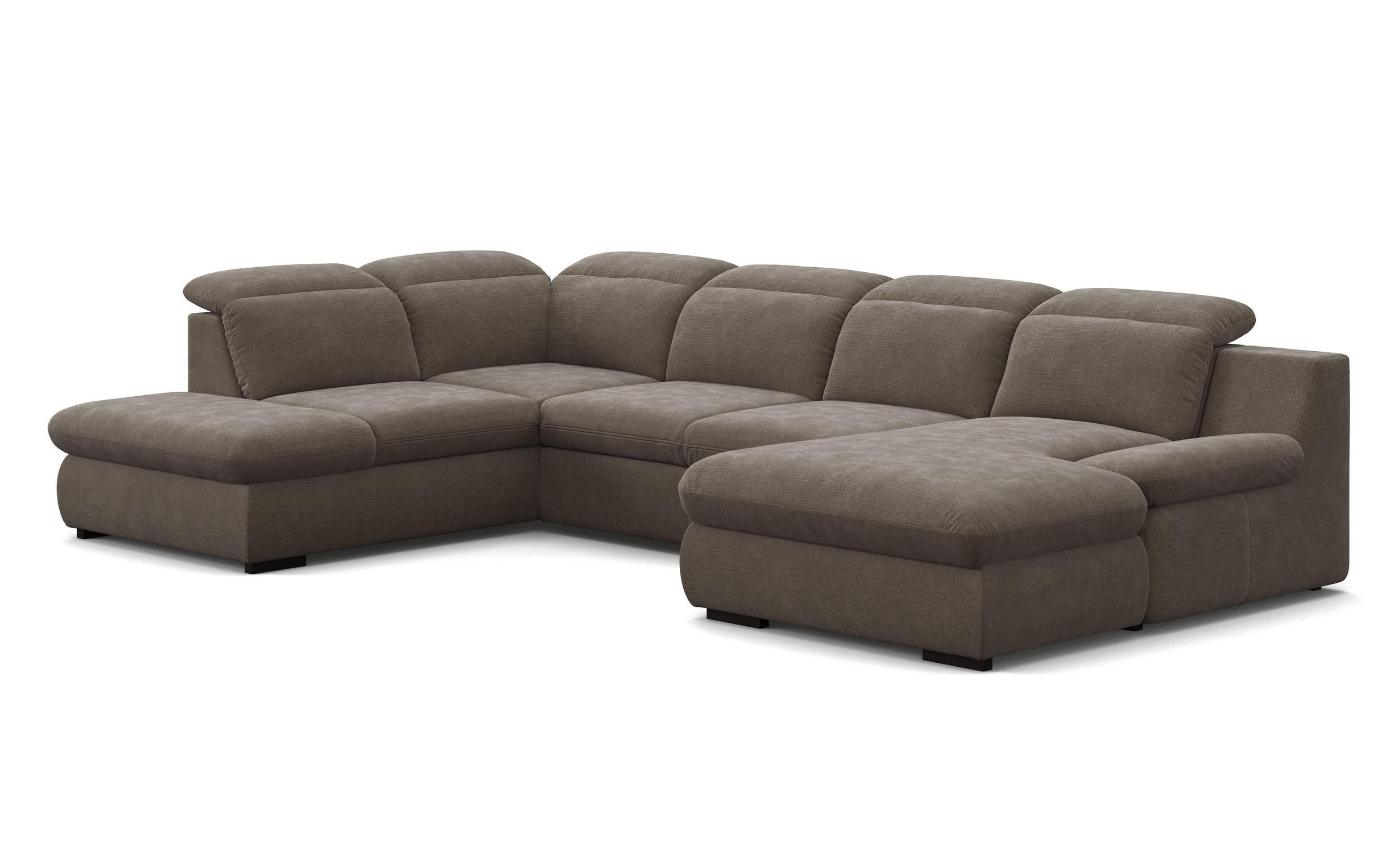 Welnova SEDACÍ SOUPRAVA, textil, šedá