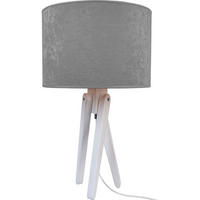 TISCHLEUCHTE 30/55 cm   - Weiß/Grau, Basics, Holz (30/55cm)