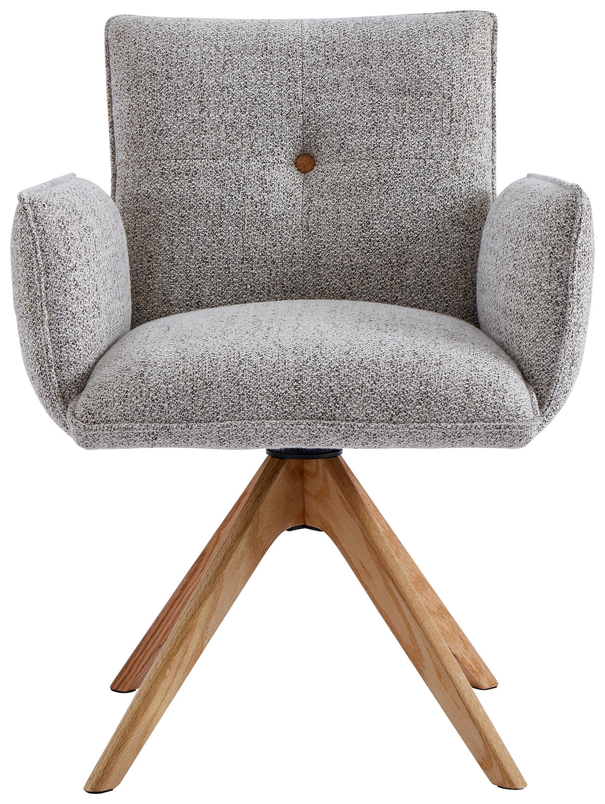 ARMLEHNSTUHL  in Webstoff  - Eichefarben/Beige, Design, Holz/Textil (63/63/82cm) - Novel