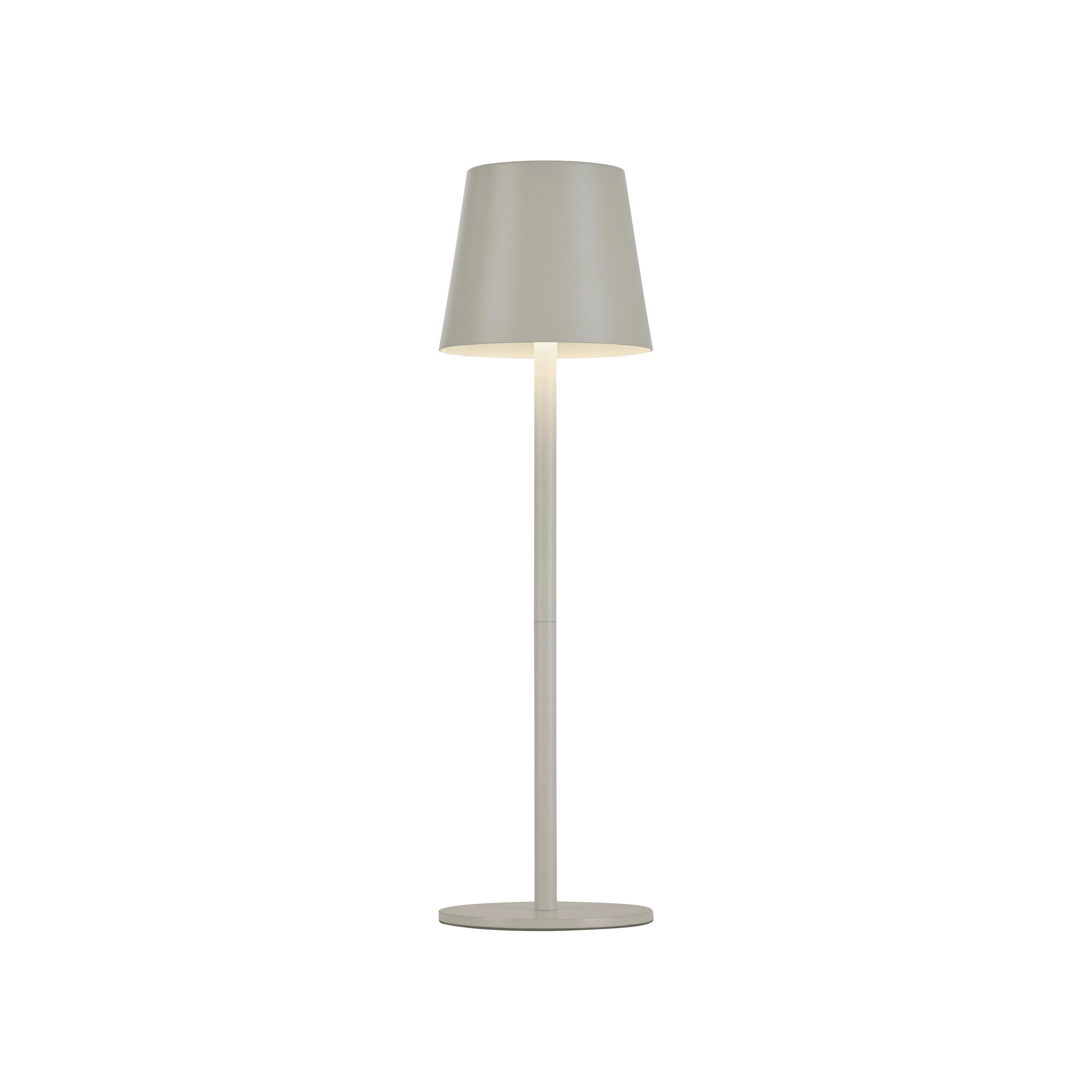 Just Light Akku-Tischleuchte Euria Greige 11x37x11 cm