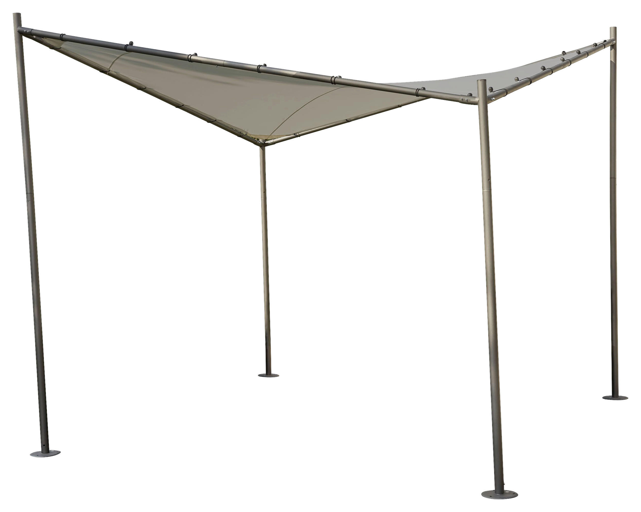 PAVILLON 300/209/300 cm Stahl  - Anthrazit/Hellgrau, KONVENTIONELL, Textil/Metall (300/209/300cm) - Siena Garden