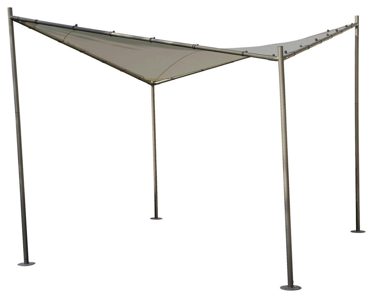 PAVILLON 300/209/300 cm Stahl  - Anthrazit/Hellgrau, KONVENTIONELL, Textil/Metall (300/209/300cm) - Siena Garden