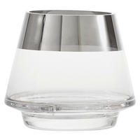 WINDLICHT Klar, Silberfarben, Chromfarben 10/9 cm  - Klar/Chromfarben, LIFESTYLE, Glas (10/9cm) - Ambia Home