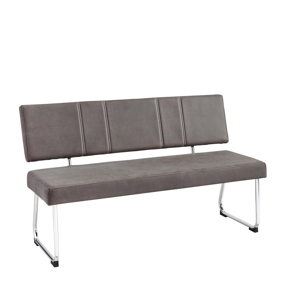 ÜLŐPAD fém, textil krómszínű, sötétszürke  - bézs/krómszínű, Design, textil/fém (140/85/59cm) - Ti'me