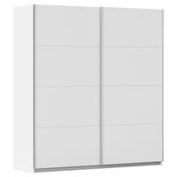 GARDEROB MED SKJUTDÖRRAR 181/197/61 cm 2-dörrar - vit/aluminiumfärg, Modern, metall/trämaterial (181/197/61cm) - Rauch Möbel