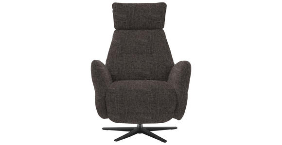 RELAXSESSEL in Textil Graubraun - Graubraun/Schwarz, Design, Textil/Metall (78/113/90cm) - Dieter Knoll