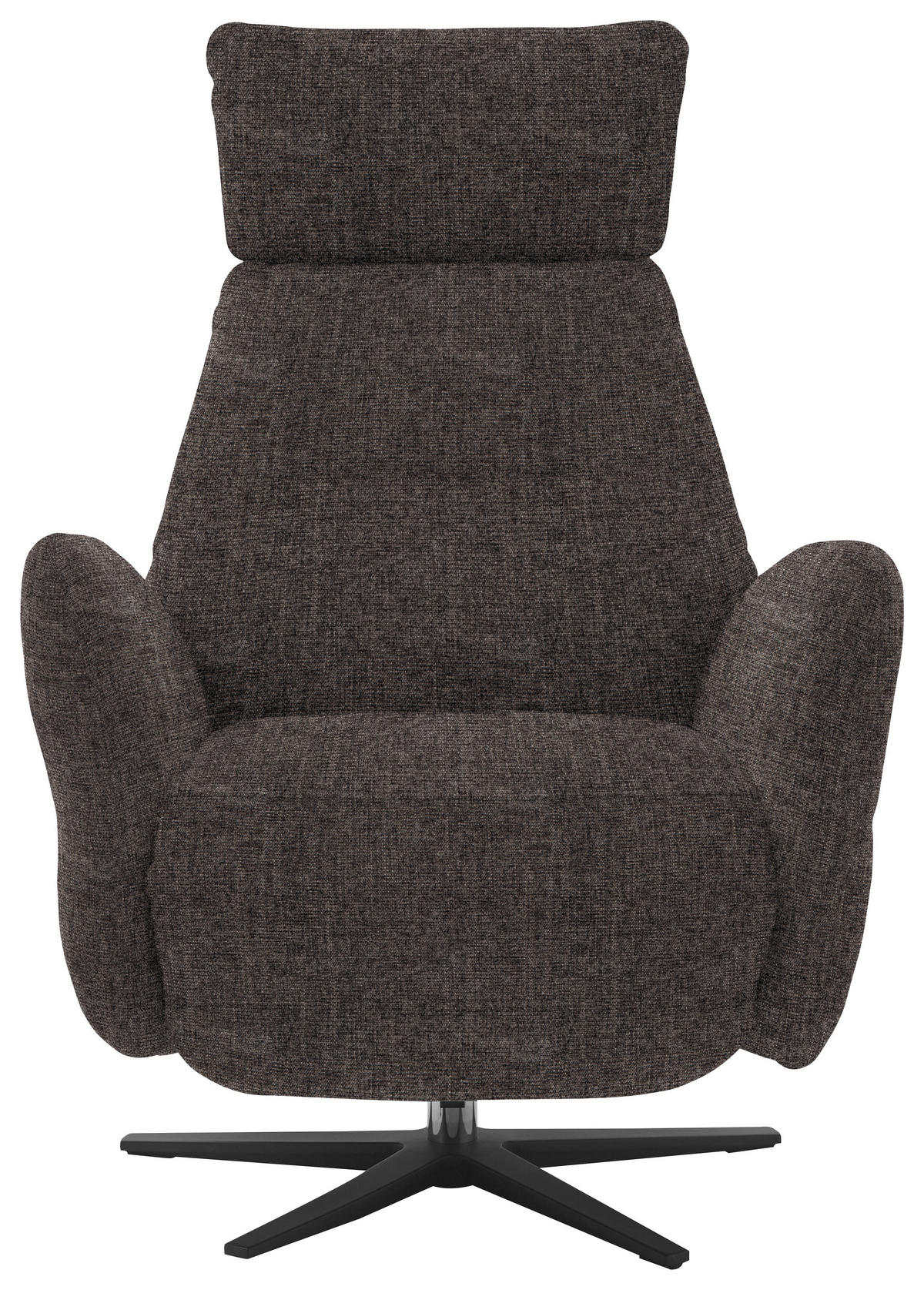 RELAXSESSEL in Textil Graubraun  - Graubraun/Schwarz, Design, Textil/Metall (78/113/90cm) - Dieter Knoll