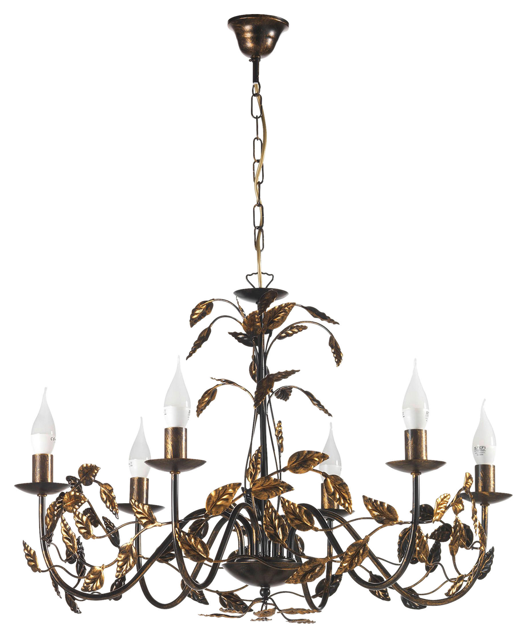 KRONLEUCHTER 4914 CAROLINA 70/70/110 cm   - Bronzefarben, Basics, Metall (70/70/110cm)