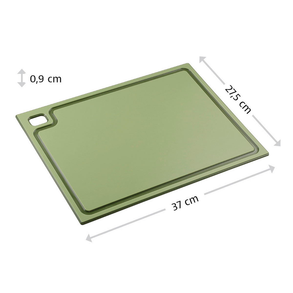 SCHNEIDEBRETT Kunststoff  - Grün, Basics, Kunststoff (37/27,5/0,9cm) - Kesper