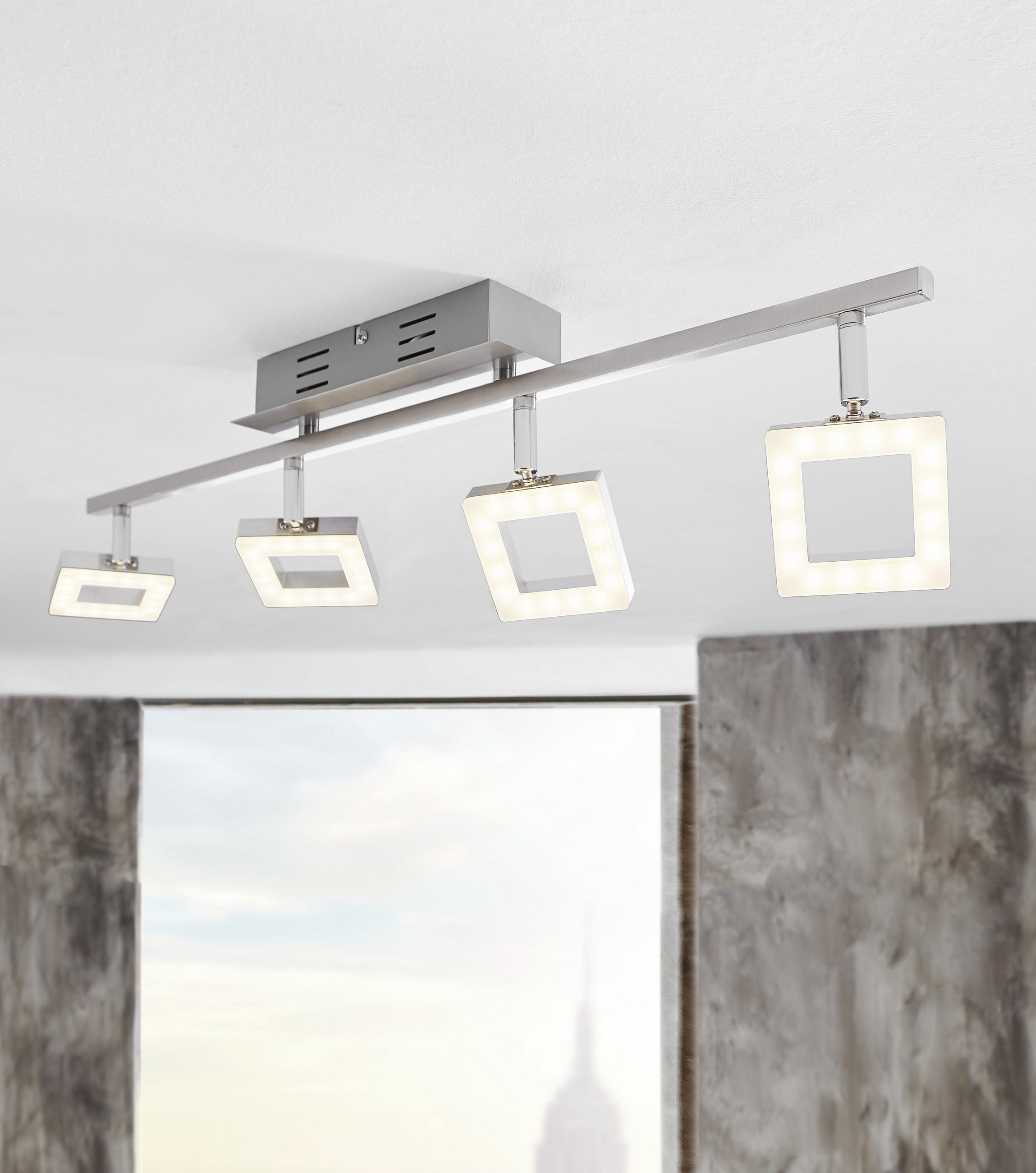 LED-STRAHLER - Alufarben/Nickelfarben, Basics, Kunststoff/Metall (67,5cm) - Novel