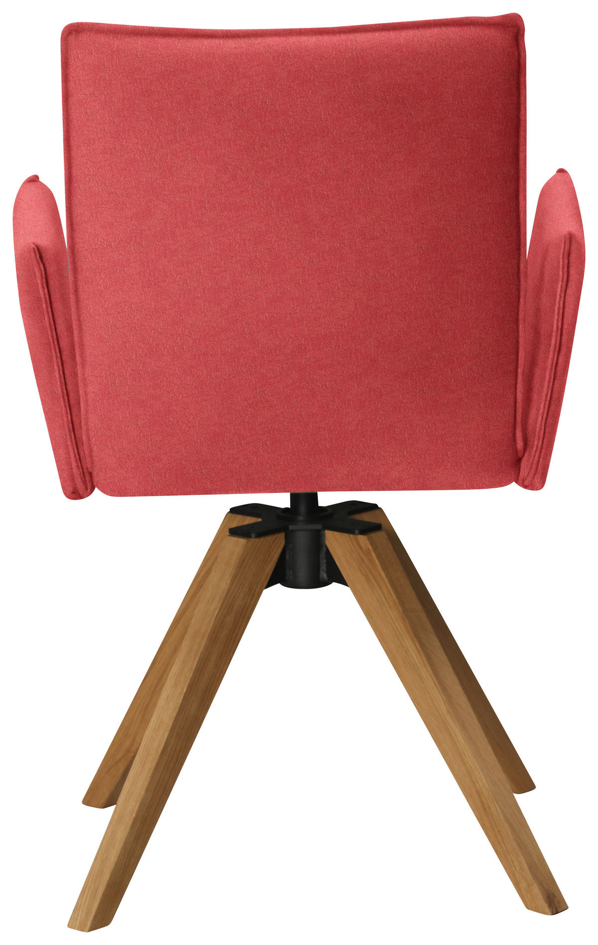 ARMLEHNSTUHL  in Lederlook  - Eichefarben/Rot, Konventionell, Holz/Textil (64/91/61cm) - Moderano