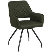 NASLANJAČ, les, kovina, tekstil zelena, črna  - črna/zelena, Konvencionalno, kovina/tekstil (57/85.5/60cm) - MID.YOU