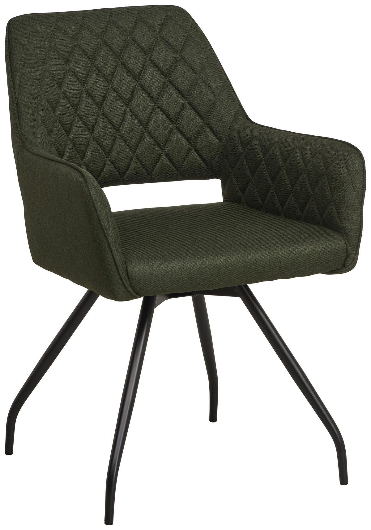 NASLANJAČ, les, kovina, tekstil zelena, črna  - črna/zelena, Konvencionalno, kovina/tekstil (57/85.5/60cm) - MID.YOU