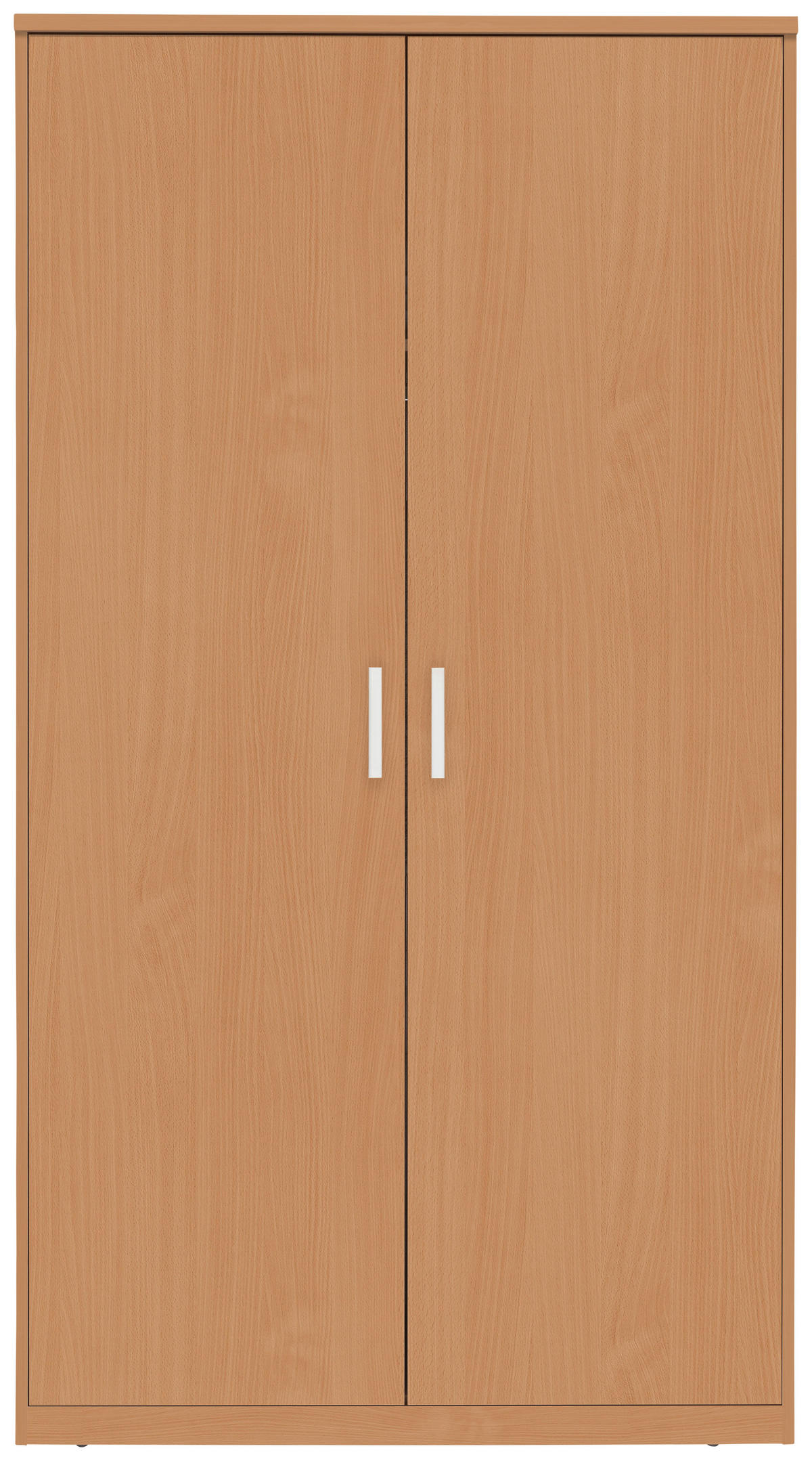 KLEIDERSCHRANK 106/194/54 cm 2-türig Buchefarben  - Silberfarben/Buchefarben, Basics, Holzwerkstoff/Kunststoff (106/194/54cm) - Xora