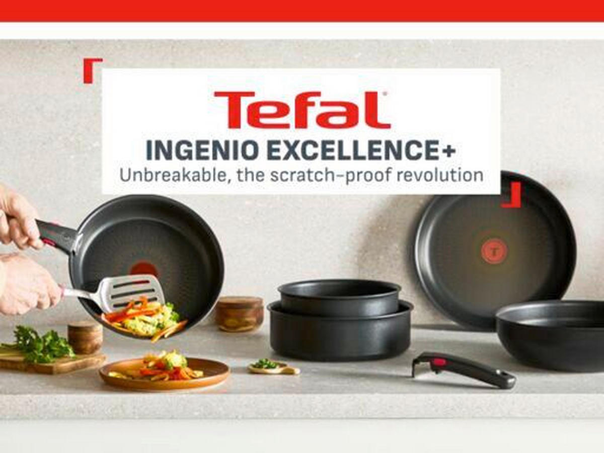 SET LONACA ZA KUHANJE 8/1  Excellence plus Ingenio  - crna, Basics, metal - Tefal