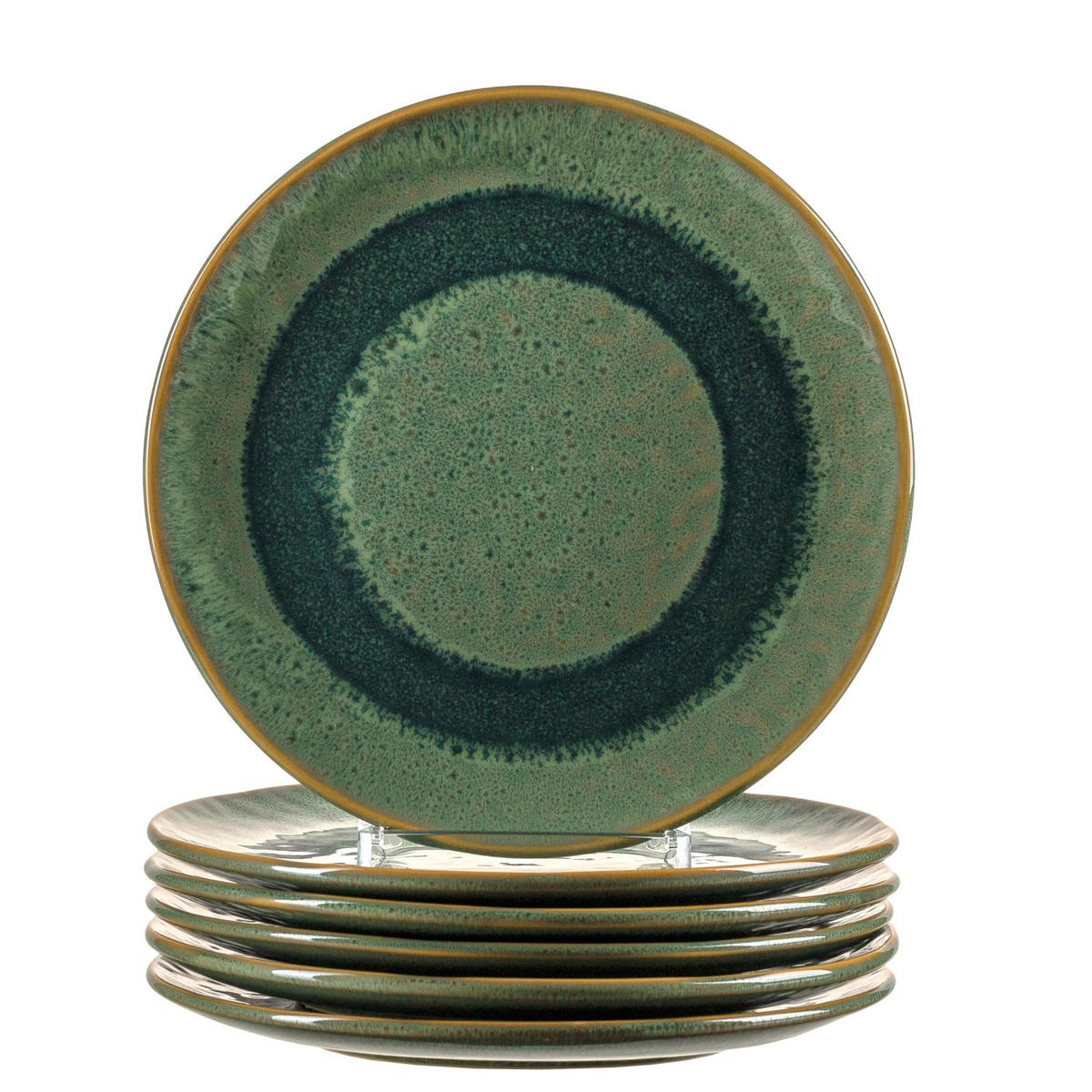 DESSERTTELLERSET Matera 6-teilig  - Grün, LIFESTYLE, Keramik (23cm) - Leonardo