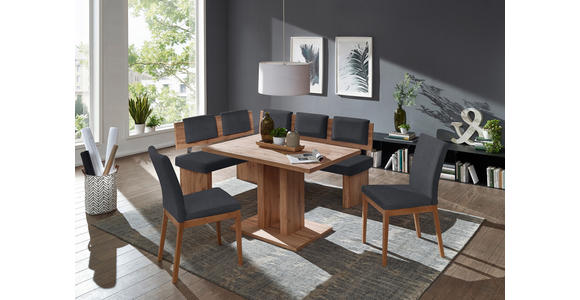 ECKBANK 140/180 cm in Anthrazit, Eichefarben - Eichefarben/Anthrazit, KONVENTIONELL, Holzwerkstoff/Textil (140/180cm) - Cantus