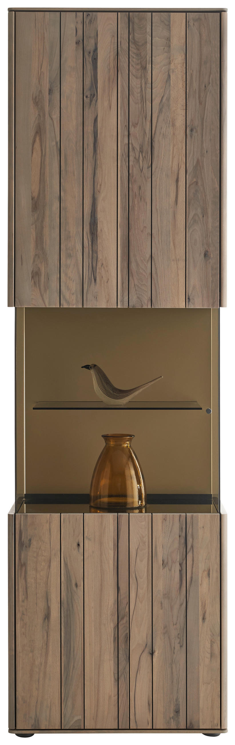 VITRIN tömör antik fa, bükk bükkszínű, homok  - bükkszínű/fekete, Design, Üveg/fa (62/206/43cm) - Johann Jakob