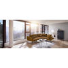 ECKSOFA in Flachgewebe Orange  310/250 cm  - Schwarz/Orange, Design, Textil/Metall (310/250cm) - Moderano