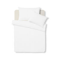 DUVETBEZUG Bio Stripe Satin 200/210 cm  - Weiss, Basics, Textil (200/210cm) - Bio:Vio