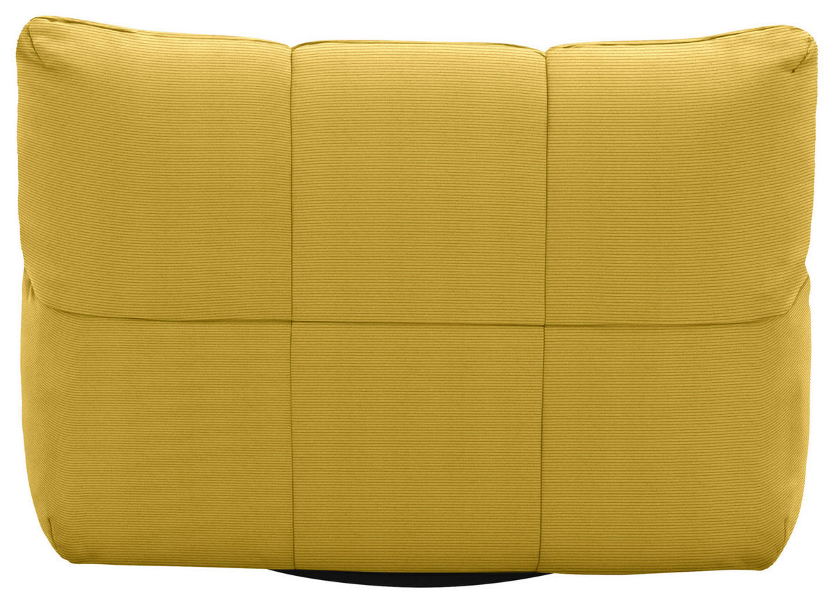 SESSEL Feincord Goldfarben  - Goldfarben/Schwarz, Design, Kunststoff/Textil (112/85/108cm) - Pure Home Lifestyle