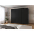 SCHWEBETÜRENSCHRANK 301/223/68 cm 3-türig Schwarz  - Schwarz, KONVENTIONELL, Holzwerkstoff/Metall (301/223/68cm) - Novel