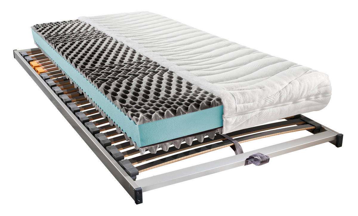 MATRATZENSET 160/200 cm  - Silberfarben, Basics, Holz (160/200cm) - Sleeptex
