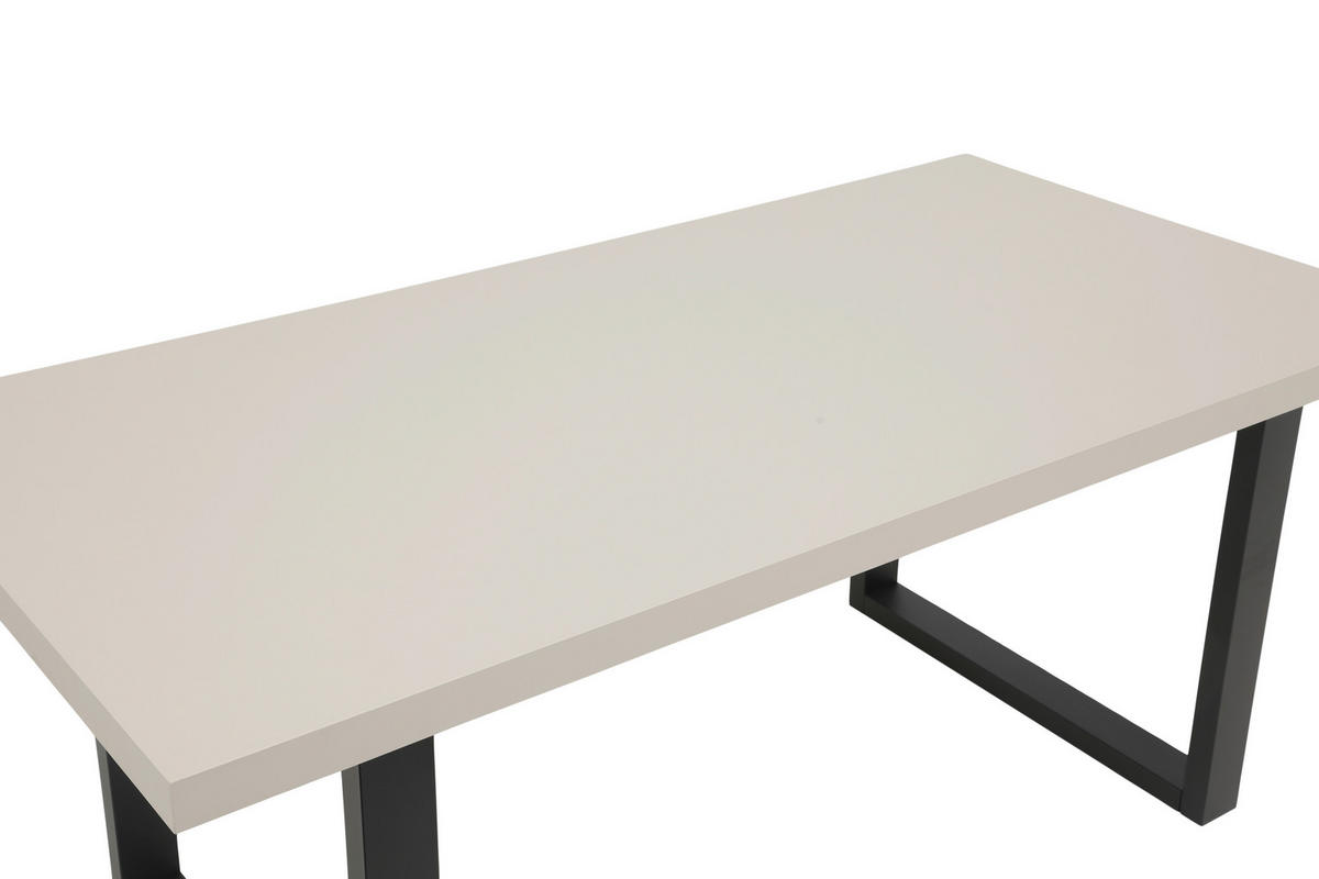 ESSTISCH Schwarz, Kaschmir rechteckig   - Kaschmir/Schwarz, MODERN, Holzwerkstoff/Metall (180/76/90cm) - MID.YOU