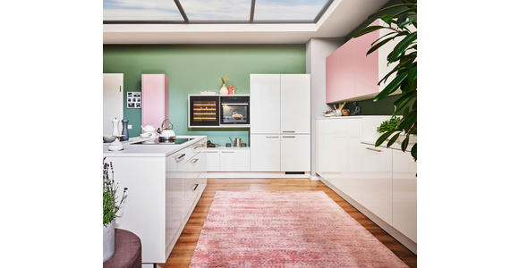 EINBAUKÜCHE - Rosa/Weiß, Design, Holzwerkstoff - Dieter Knoll