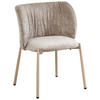 STUHL Chenille Taupe  - Taupe, Design, Textil/Metall (56,5/77/57cm) - Stylife