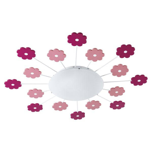 KINDERDECKENLEUCHTE 61,5/8 cm   - Violett/Rosa, KONVENTIONELL, Glas/Kunststoff (61,5/8cm) - Eglo
