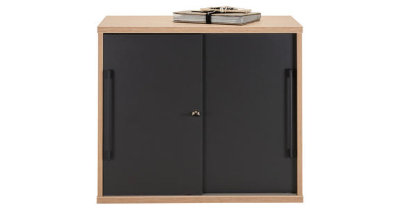 AKTENSCHRANK Anthrazit, Eichefarben - Eichefarben/Anthrazit, Design, Holzwerkstoff (80/72-78/43cm) - Moderano