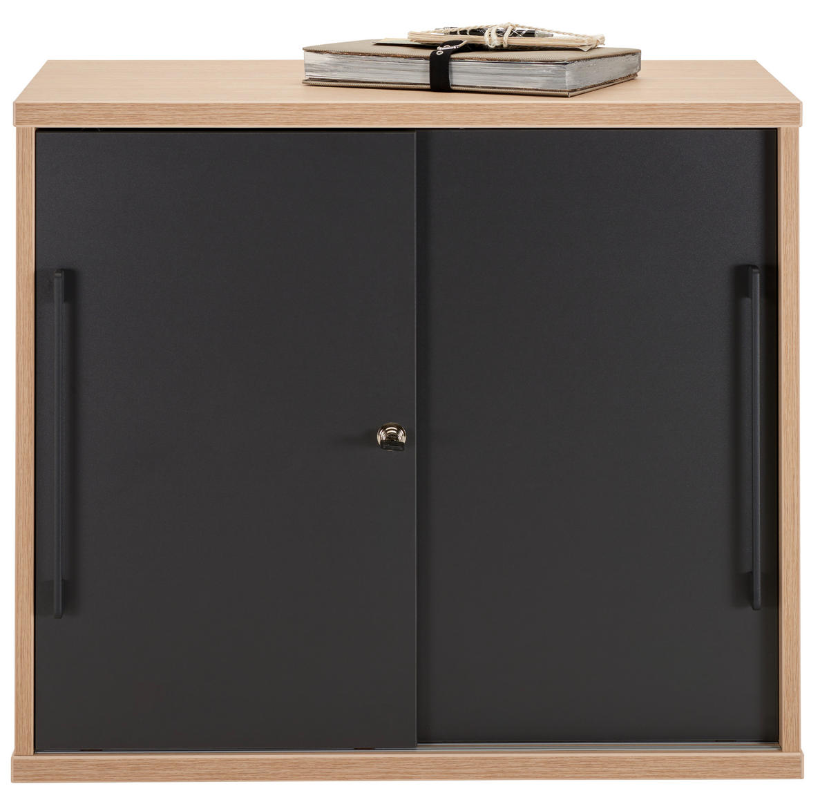 AKTENSCHRANK Anthrazit, Eichefarben  - Eichefarben/Anthrazit, Design, Holzwerkstoff (80/72-78,5/43cm) - Moderano