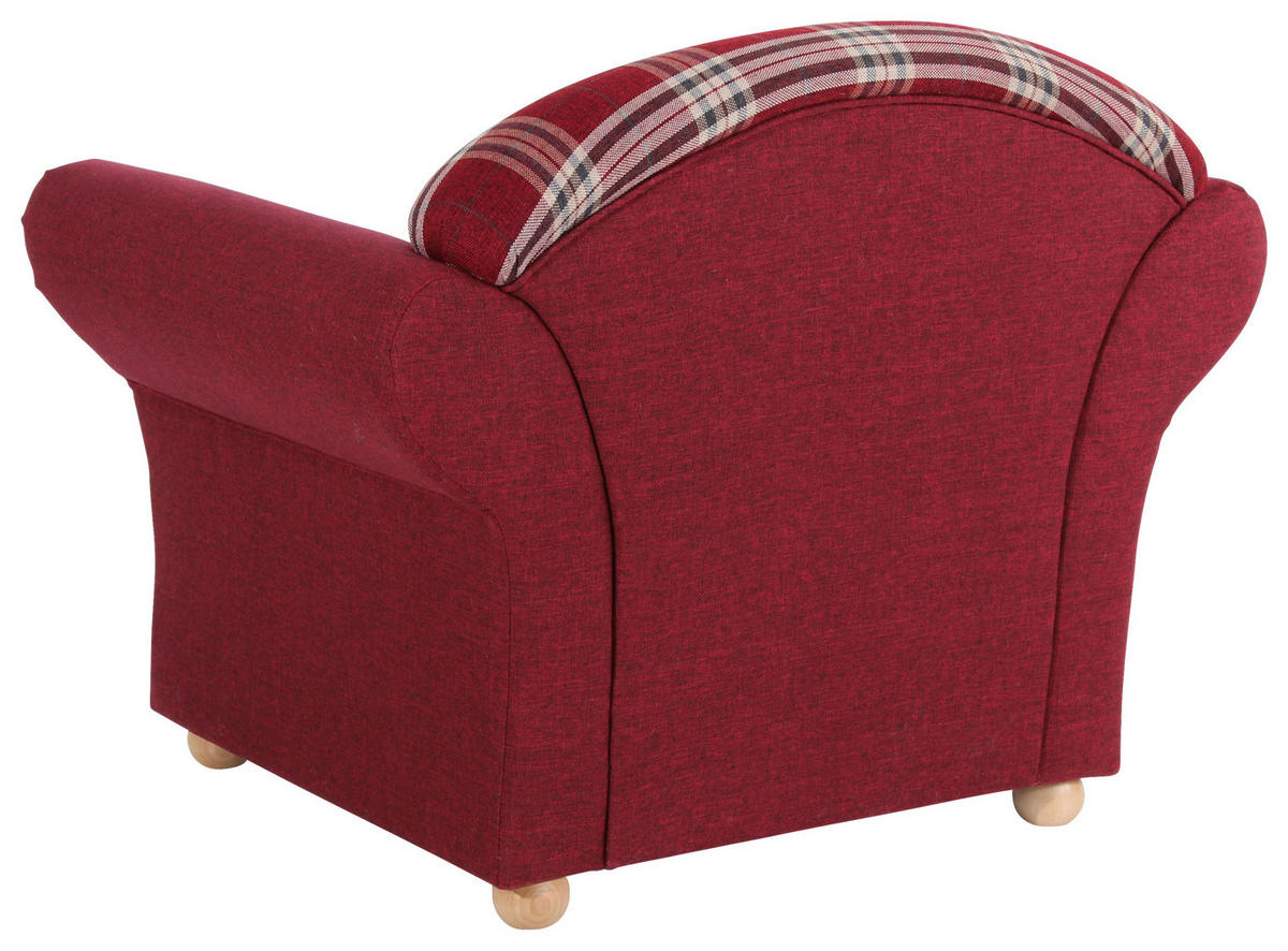SESSEL in Flachgewebe Rot  - Buchefarben/Rot, Design, Holz/Textil (96/85/81cm) - Max Winzer