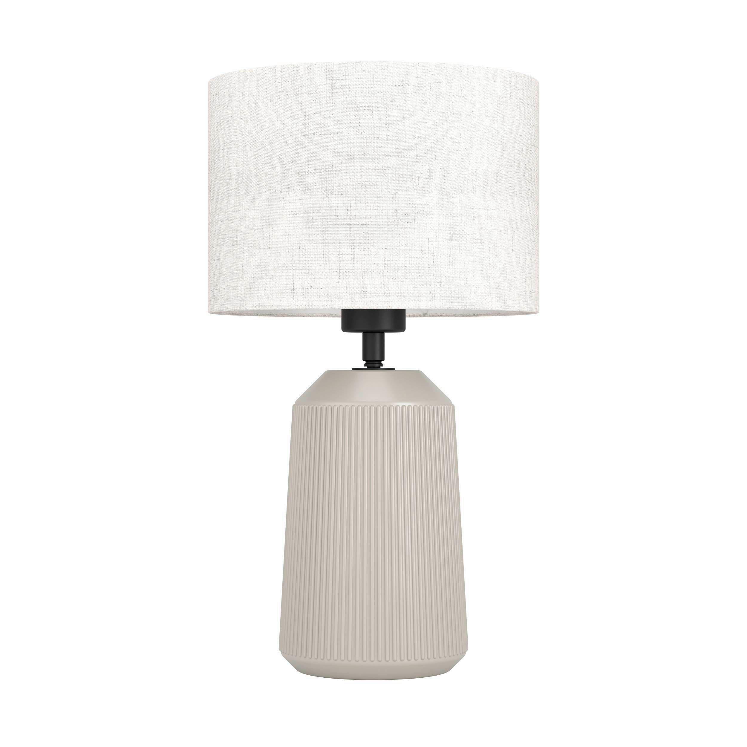 BORDSLAMPA Capalbio 23,00/41,00 cm   - vit/sandfärgad, Basics, textil/keramik (23,00/41,00cm) - Eglo