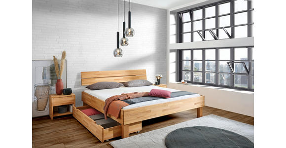 BETT 160/200 cm  in Buchefarben  - Buchefarben, Natur, Holz (160/200cm) - Carryhome