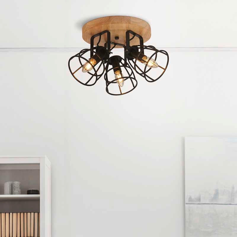TAKLAMPA Vision 38/17 cm  - svart, Basics, metall/trä (38/17cm)