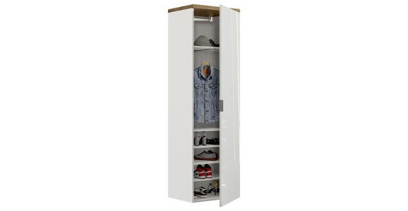 GARDEROBENSCHRANK 60/190/40 cm  - Eichefarben/Alufarben, Design, Holzwerkstoff/Metall (60/190/40cm) - Xora