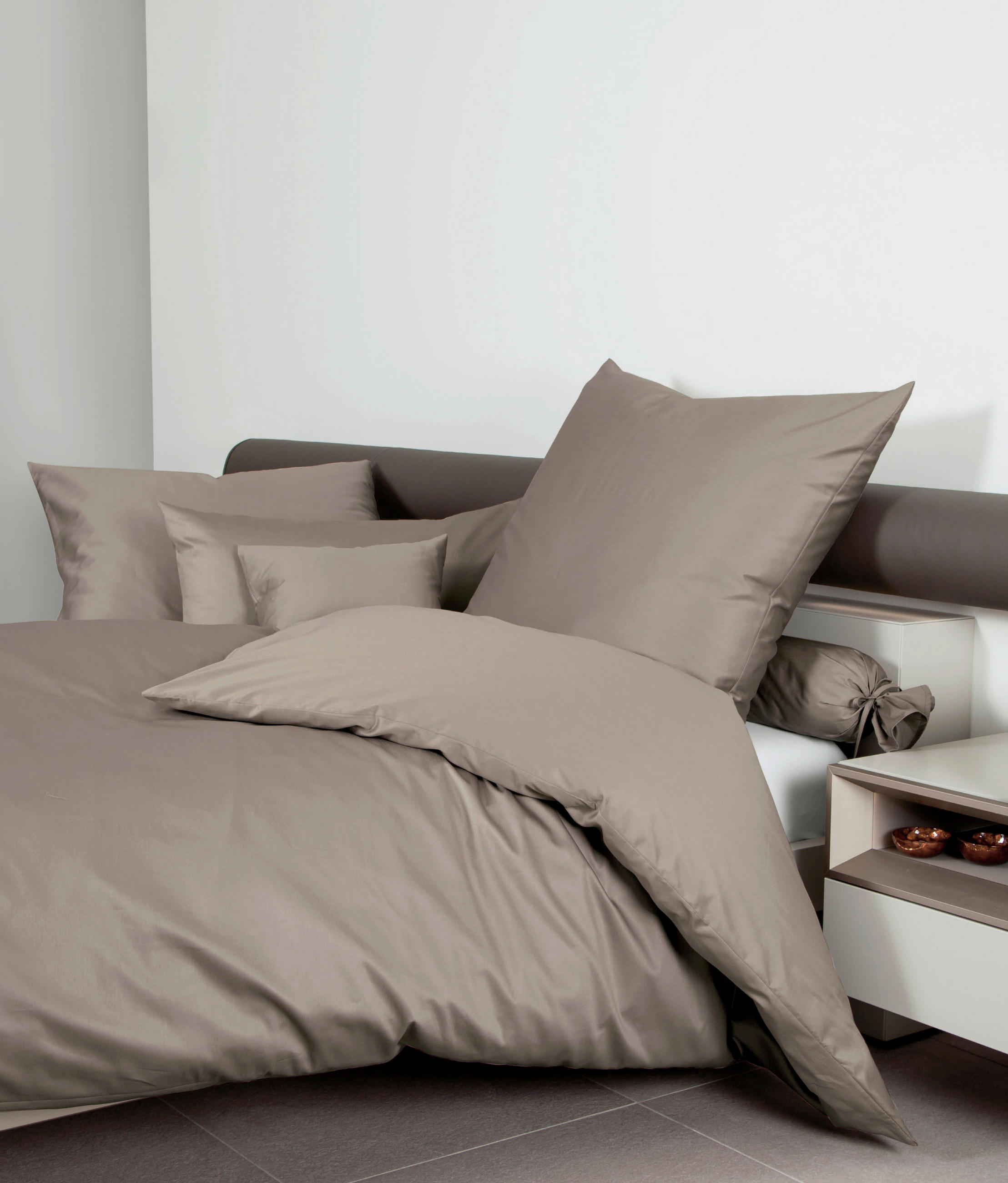 NACKENROLLENBEZUG Giacomo 15/40 cm  - Braun, Basics, Textil (15/40cm) - Janine
